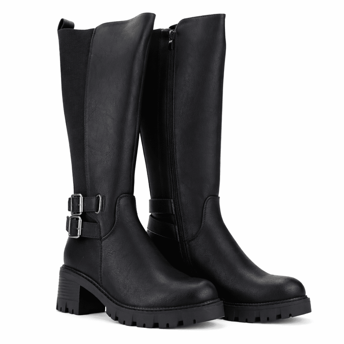Bota Negro Mujer Casual Chalada Sindy Botas Taco Chalada