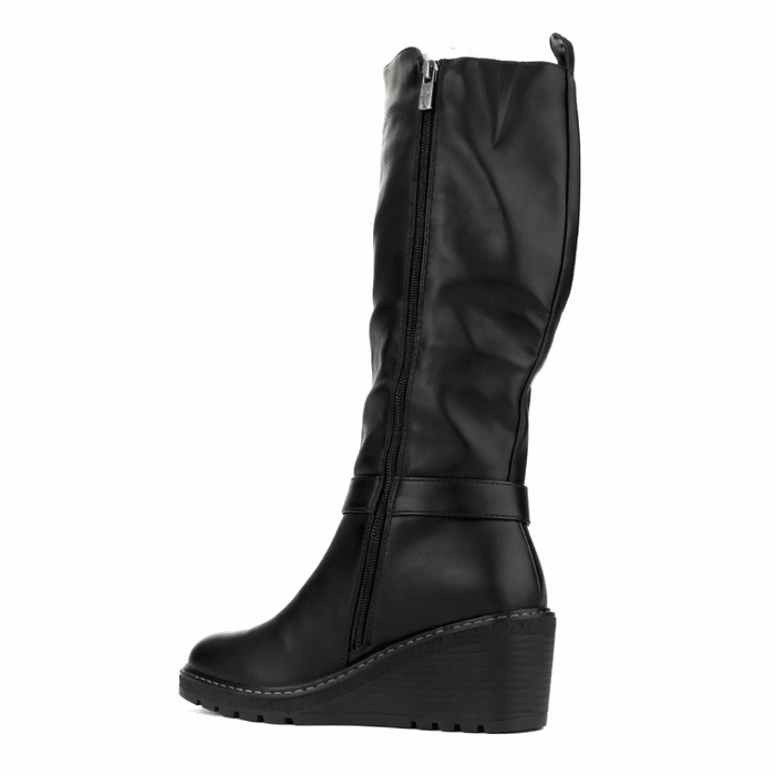 Bota Negro Mujer Casual Chalada Weding Botas Taco Chalada