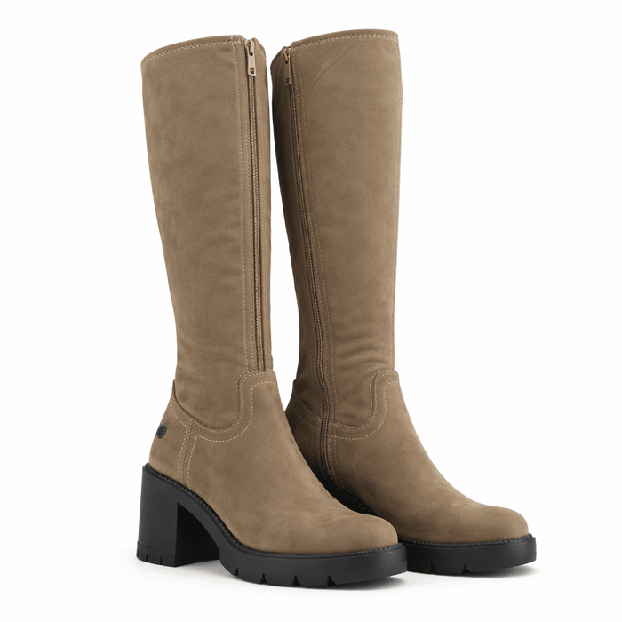 Bota Taupe Mujer Casual Chalada Merati Botas Taco Chalada