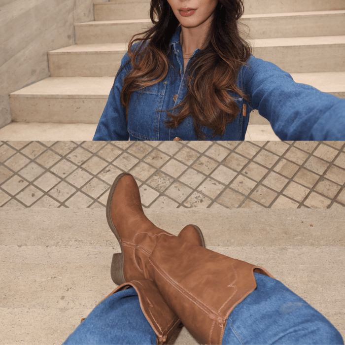 Bota Tostado Mujer Casual Chalada Camp Botas Taco Chalada
