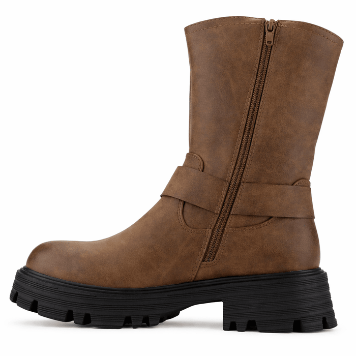 Bota Tostado Mujer Casual Chalada Messa Botines Taco Chalada