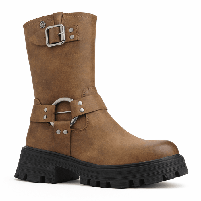 Bota Tostado Mujer Casual Chalada Messa Botines Taco Chalada