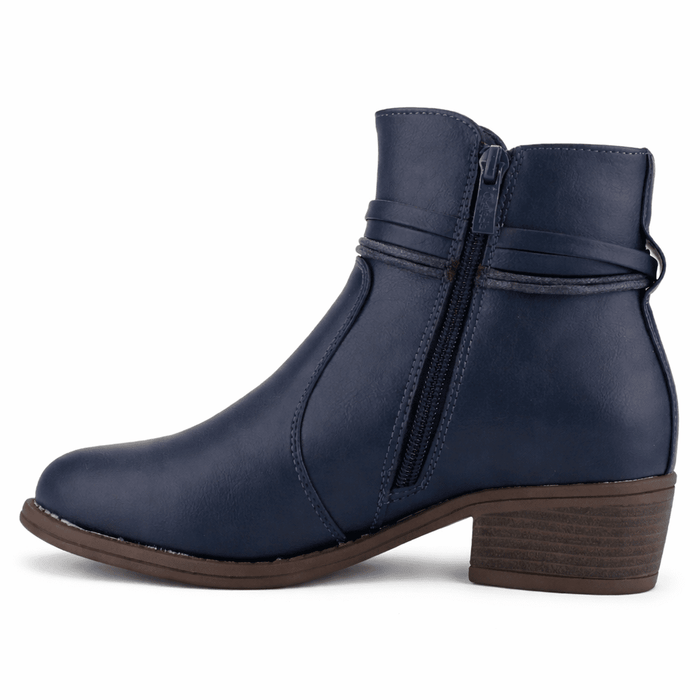 Botin Azul Mujer Casual Chalada Trosi Botines Taco Chalada