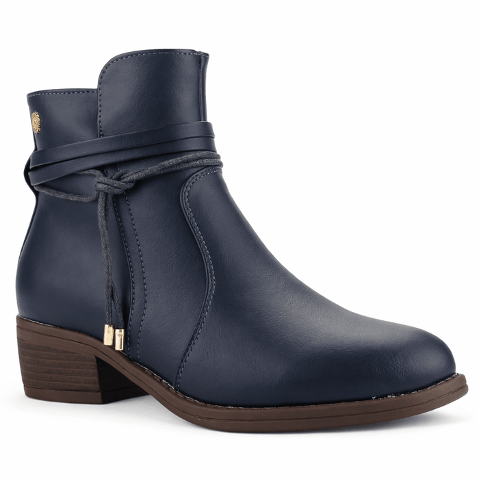 Botin Azul Mujer Casual Chalada Trosi Botines Taco Chalada
