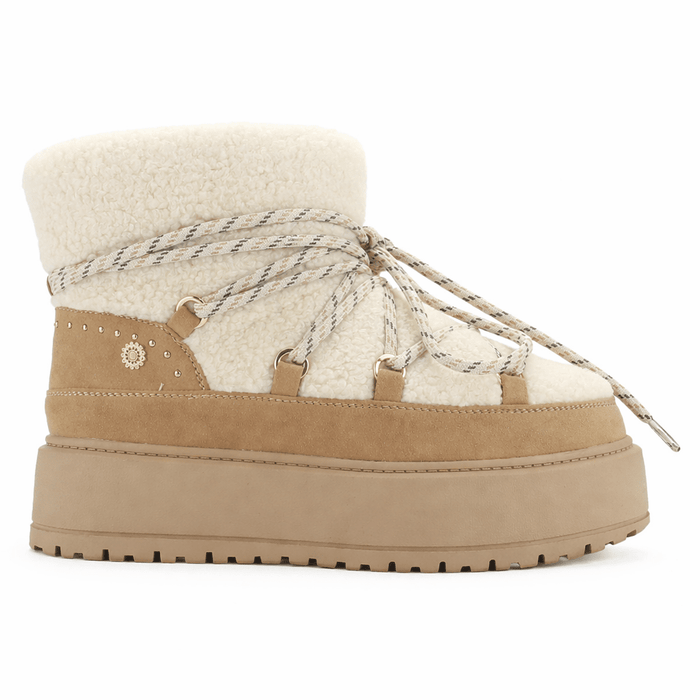 Botin Beige Mujer Casual Chalada Ailen Botines Taco Chalada