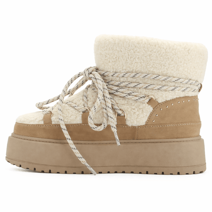 Botin Beige Mujer Casual Chalada Ailen Botines Taco Chalada