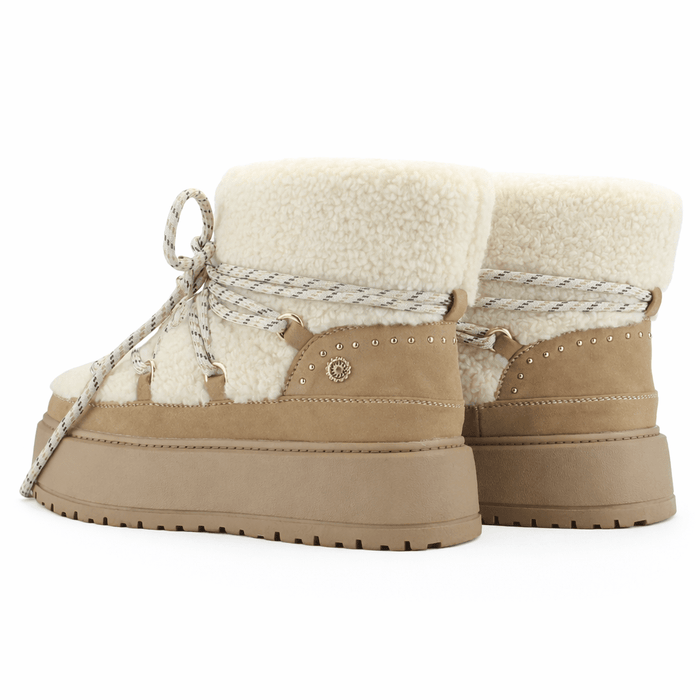 Botin Beige Mujer Casual Chalada Ailen Botines Taco Chalada