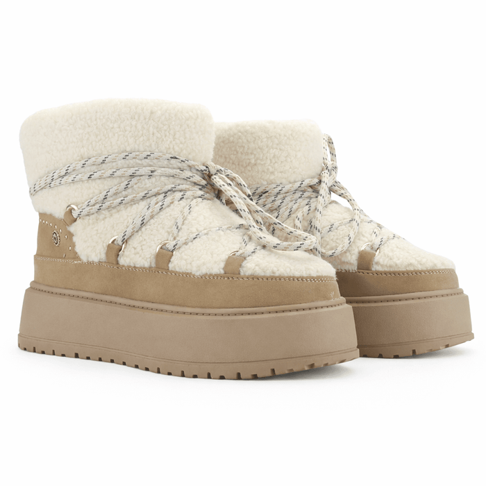 Botin Beige Mujer Casual Chalada Ailen Botines Taco Chalada
