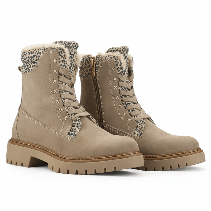 Botin Beige Mujer Casual Chalada Torino Botines Taco Chalada