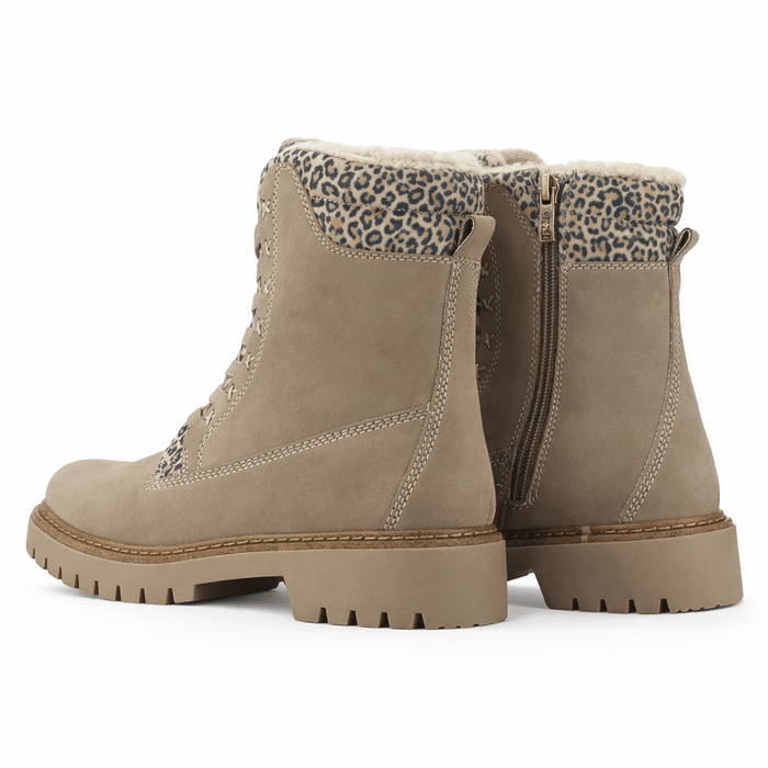 Botin Beige Mujer Casual Chalada Torino Botines Taco Chalada