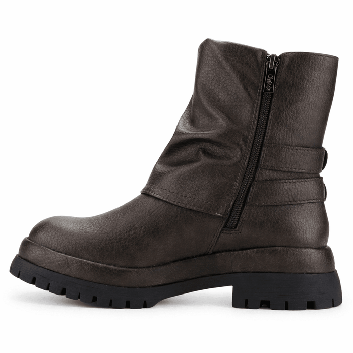 Botin Bronce Mujer Casual Chalada Krep Botines Taco Chalada