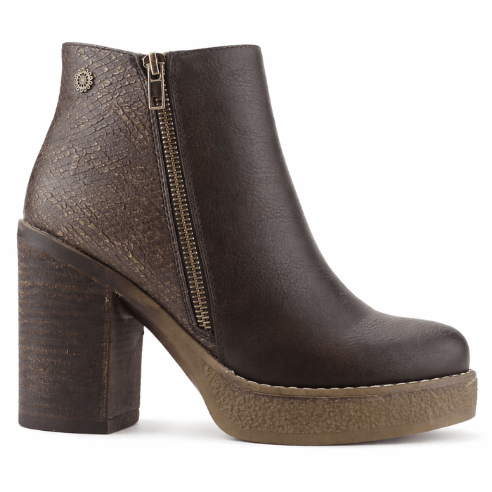 Botin Café Mujer Casual Chalada Ella Botines Taco Chalada