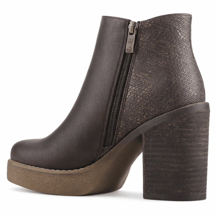 Botin Café Mujer Casual Chalada Ella Botines Taco Chalada