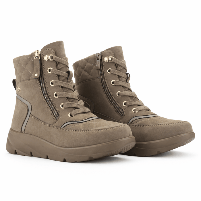 Botin Café Mujer Casual Chalada Gramy Botines Taco Chalada