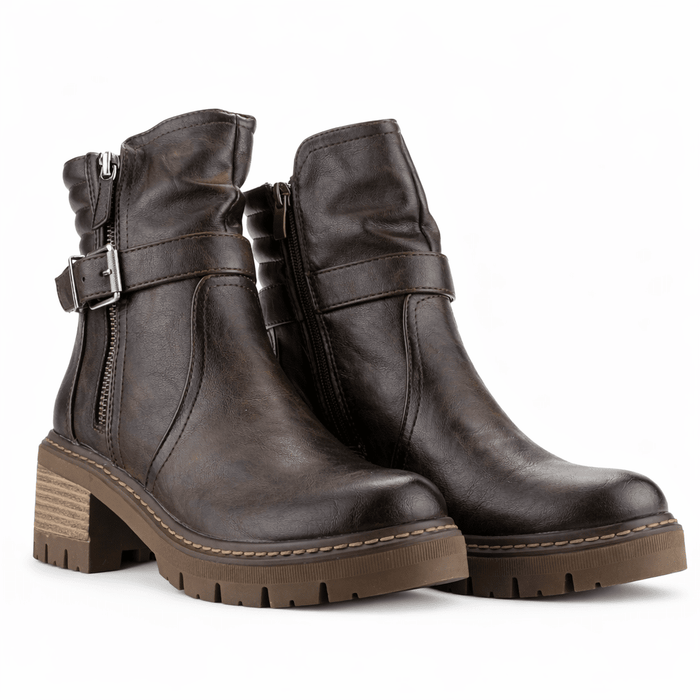 Botin Café Mujer Casual Chalada Ophelia Botines Taco Chalada