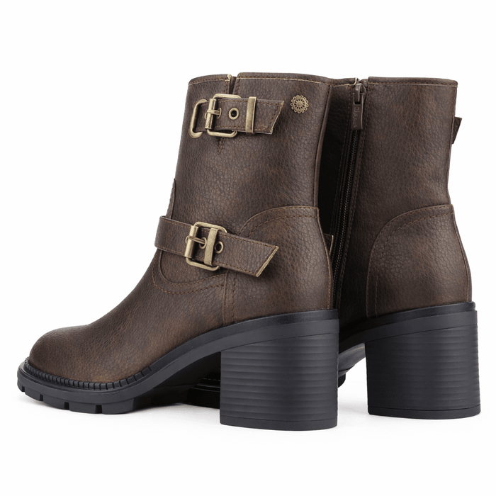 Botin Café Mujer Casual Chalada Treni Botines Taco Chalada