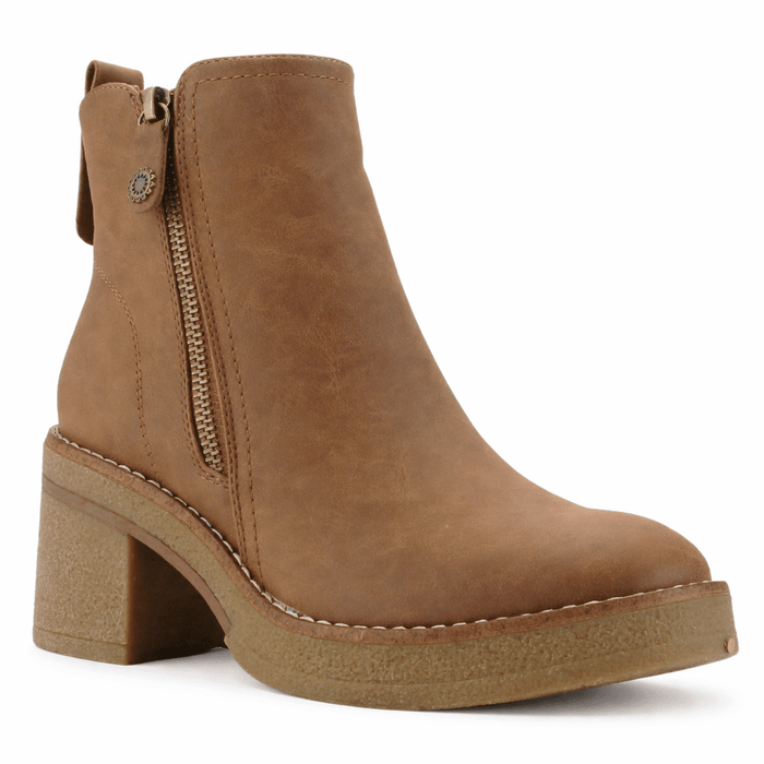 Botin Camel Mujer Casual Chalada Bricca Botines Taco Chalada