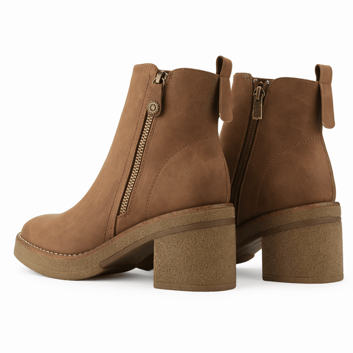 Botin Camel Mujer Casual Chalada Bricca Botines Taco Chalada