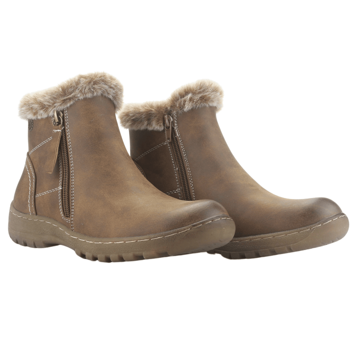 Botin Camel Mujer Casual Chalada Qual Botines Taco Chalada