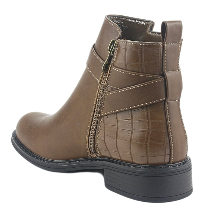 Botin Chalada Mujer Traffa-51 Taupe Casual Botines Taco Chalada
