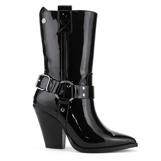 Botin Negro Mujer Casual Chalada Arizona Botines Taco Chalada