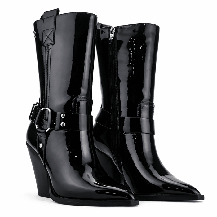 Botin Negro Mujer Casual Chalada Arizona Botines Taco Chalada