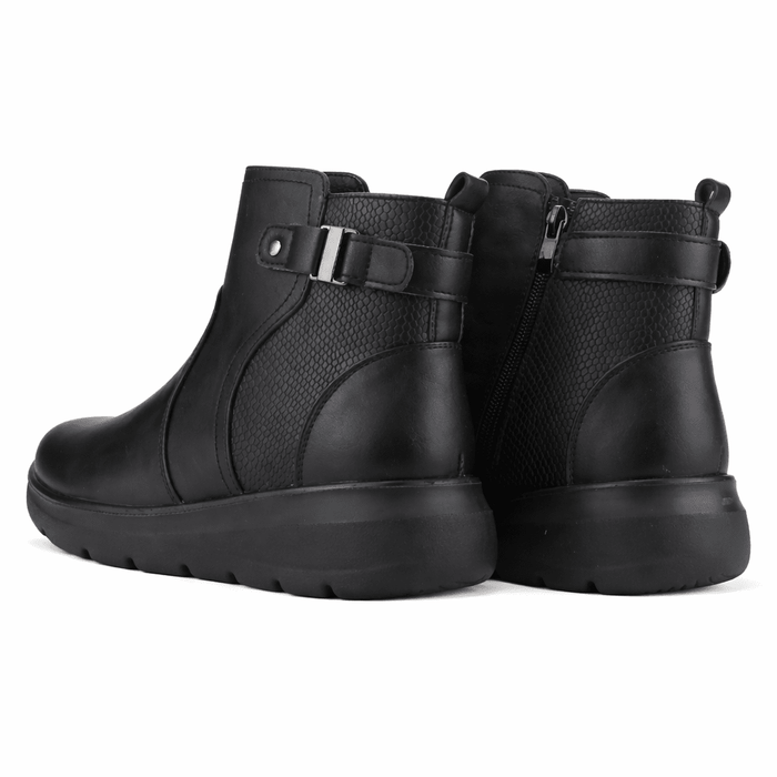 Botin Negro Mujer Casual Chalada Astra Botines Taco Chalada