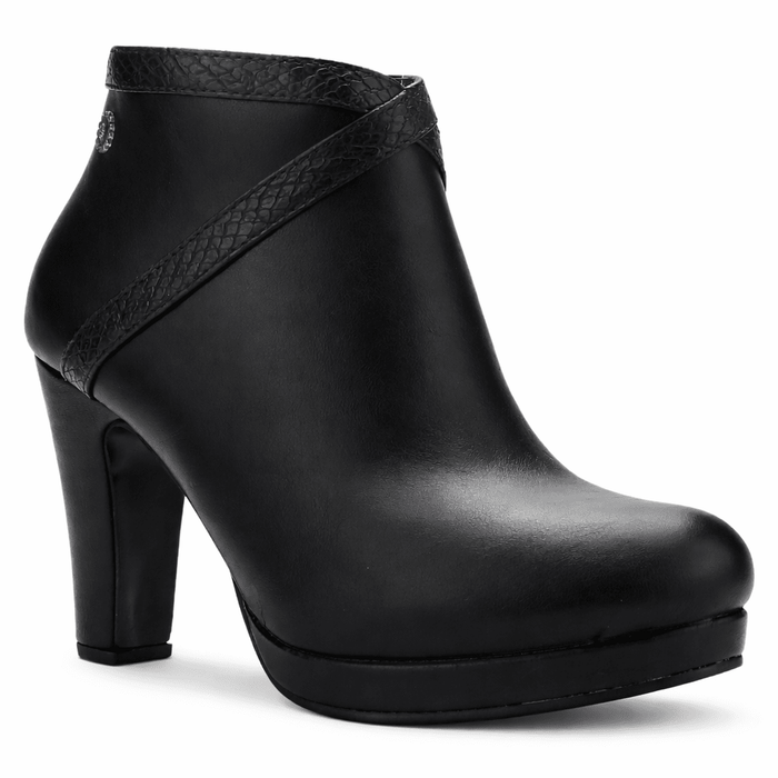 Botin Negro Mujer Casual Chalada Bambina Botines Taco Chalada