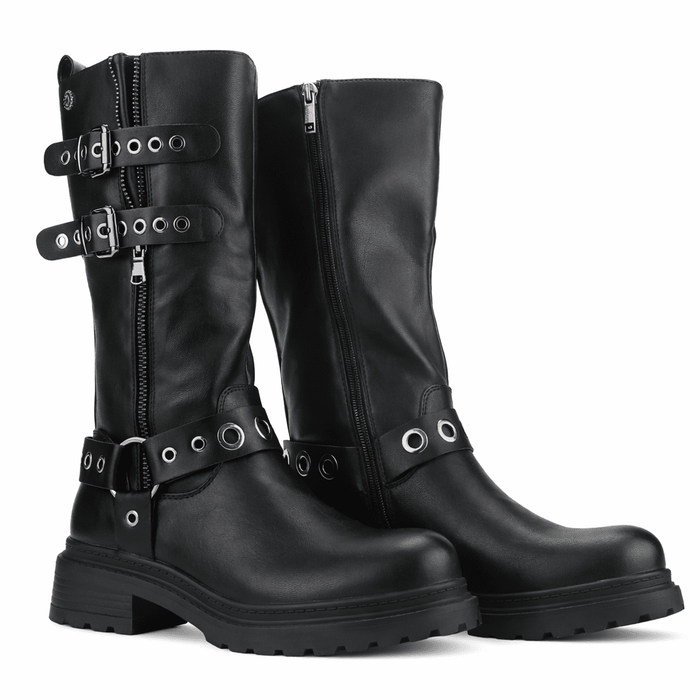 Botin Negro Mujer Casual Chalada Bika Botines Taco Chalada