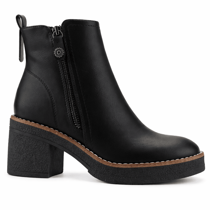 Botin Negro Mujer Casual Chalada Bricca Botines Taco Chalada