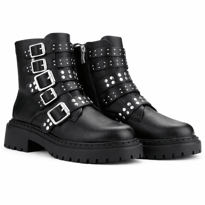 Botin Negro Mujer Casual Chalada Bristol Botines Taco Chalada