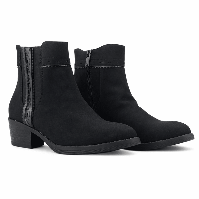 Botin Negro Mujer Casual Chalada Camp Botines Taco Chalada