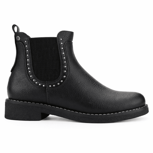 Botin Negro Mujer Casual Chalada Creva Botines Taco Chalada