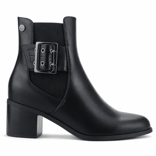 Botin Negro Mujer Casual Chalada Diva Botines Taco Chalada