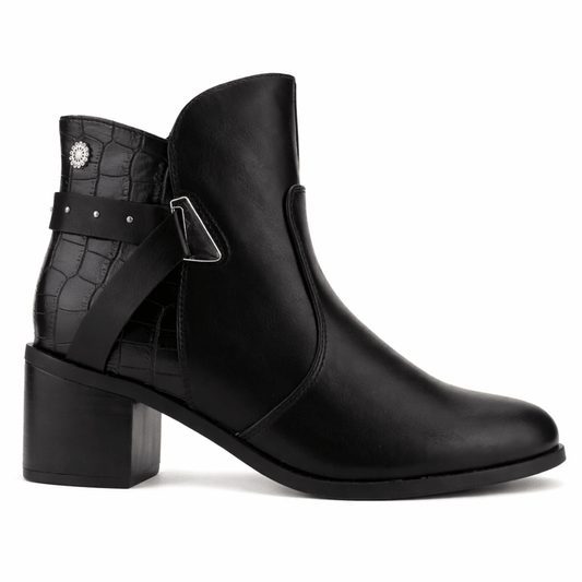 Botin Negro Mujer Casual Chalada Diva Botines Taco Chalada