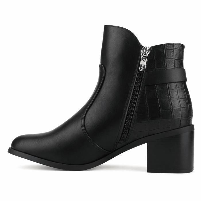Botin Negro Mujer Casual Chalada Diva Botines Taco Chalada