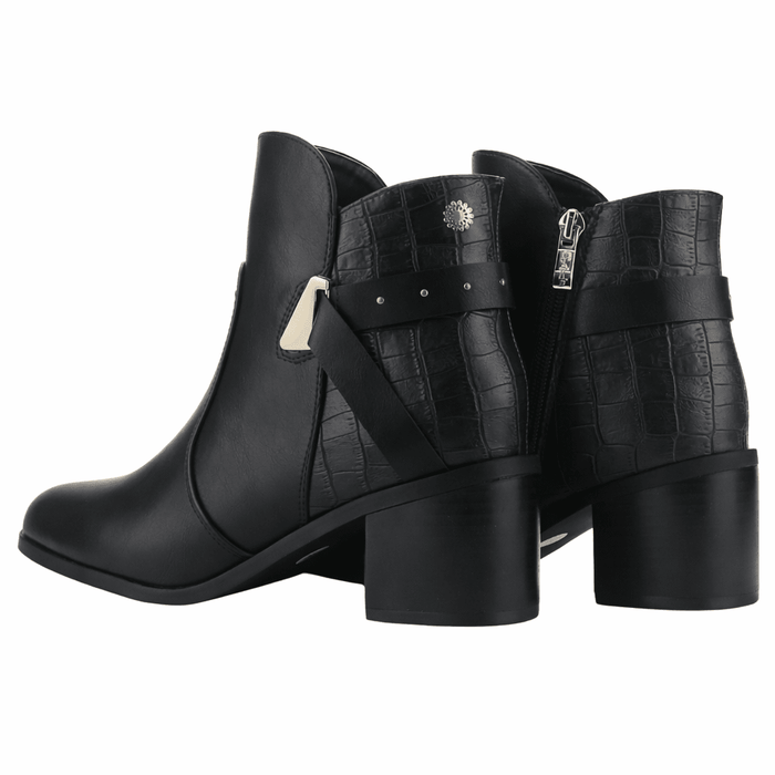 Botin Negro Mujer Casual Chalada Diva Botines Taco Chalada