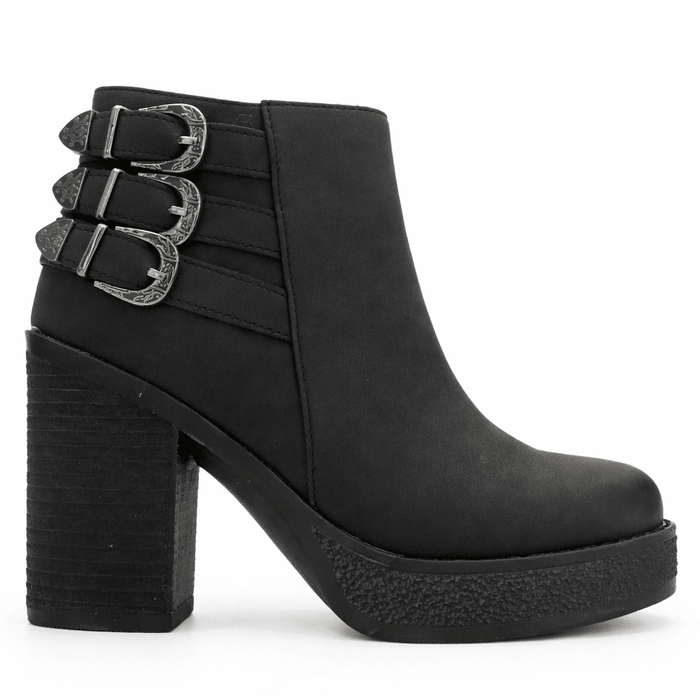 Botin Negro Mujer Casual Chalada Ella Botines Taco Chalada