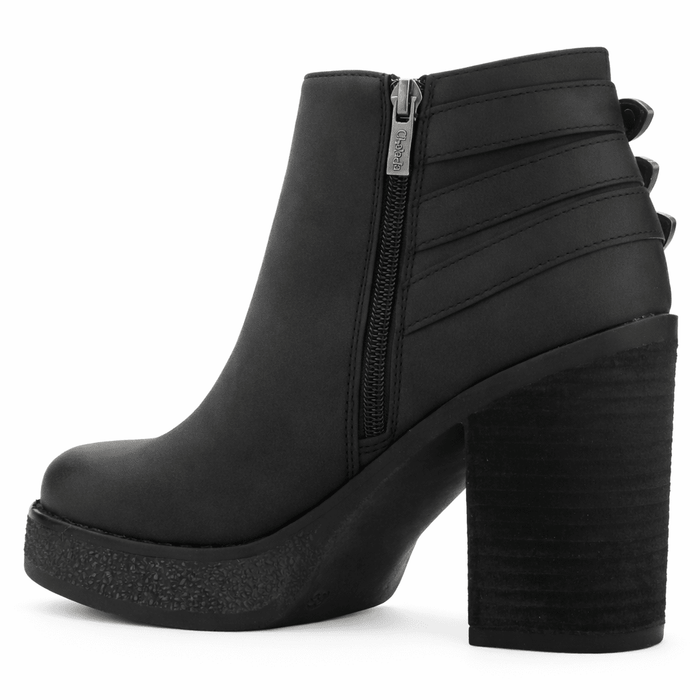 Botin Negro Mujer Casual Chalada Ella Botines Taco Chalada