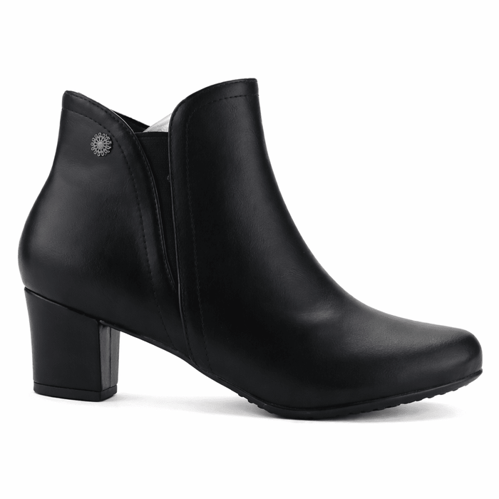 Botin Negro Mujer Casual Chalada Flexib Botines Taco Chalada