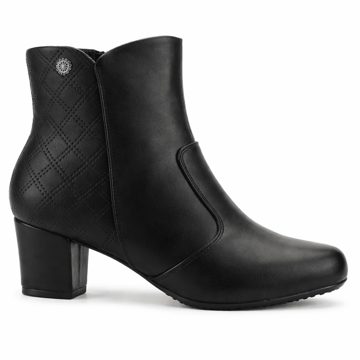 Botin Negro Mujer Casual Chalada Flexib Botines Taco Chalada