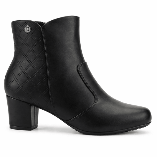 Botin Negro Mujer Casual Chalada Flexib Botines Taco Chalada