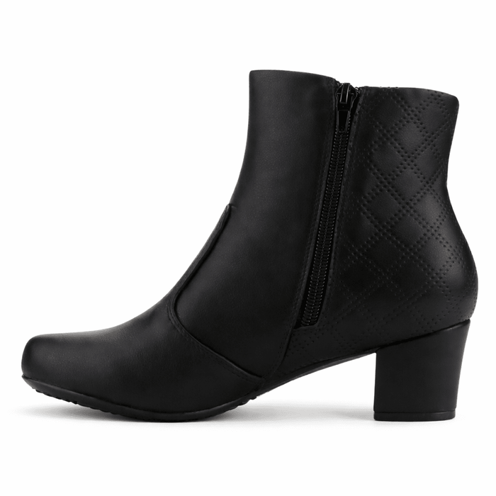 Botin Negro Mujer Casual Chalada Flexib Botines Taco Chalada