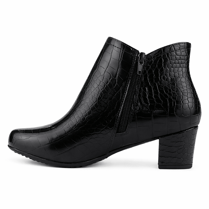 Botin Negro Mujer Casual Chalada Flexib Botines Taco Chalada