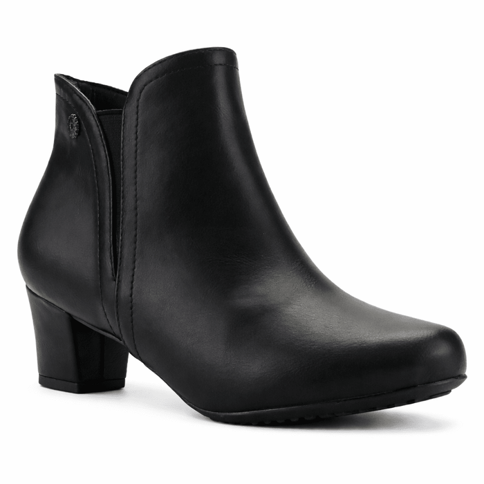 Botin Negro Mujer Casual Chalada Flexib Botines Taco Chalada