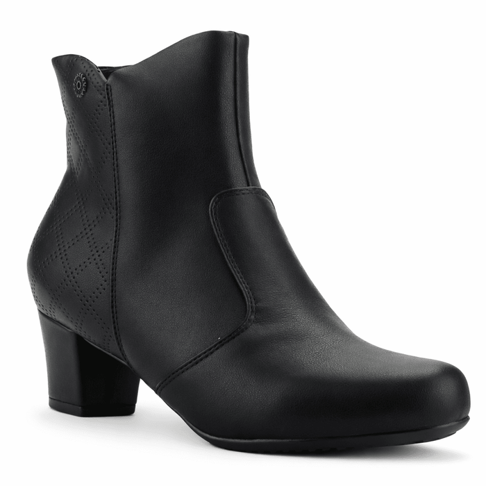 Botin Negro Mujer Casual Chalada Flexib Botines Taco Chalada