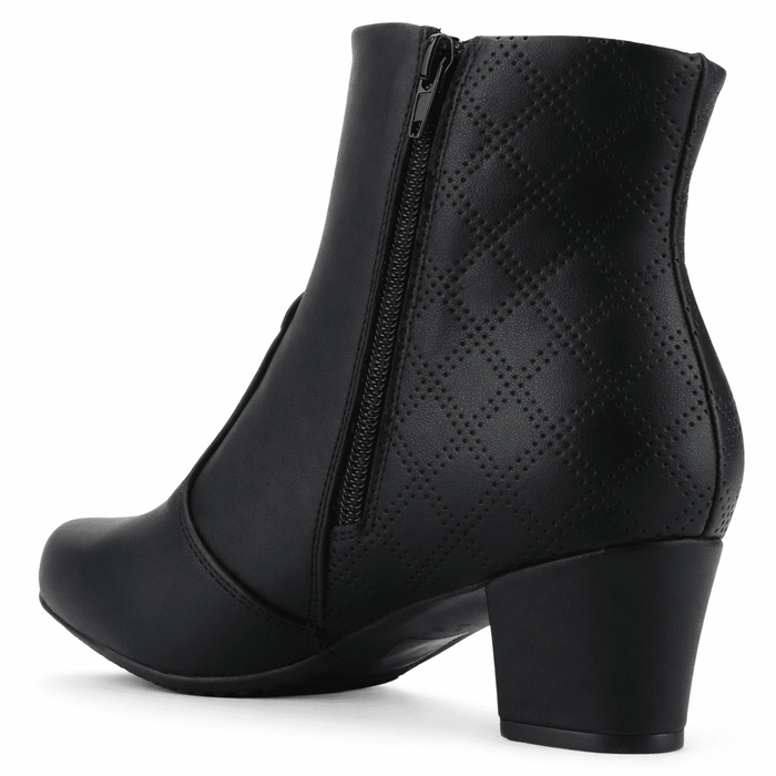 Botin Negro Mujer Casual Chalada Flexib Botines Taco Chalada