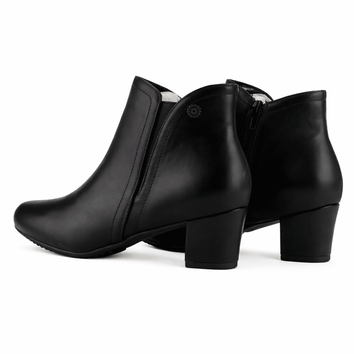 Botin Negro Mujer Casual Chalada Flexib Botines Taco Chalada