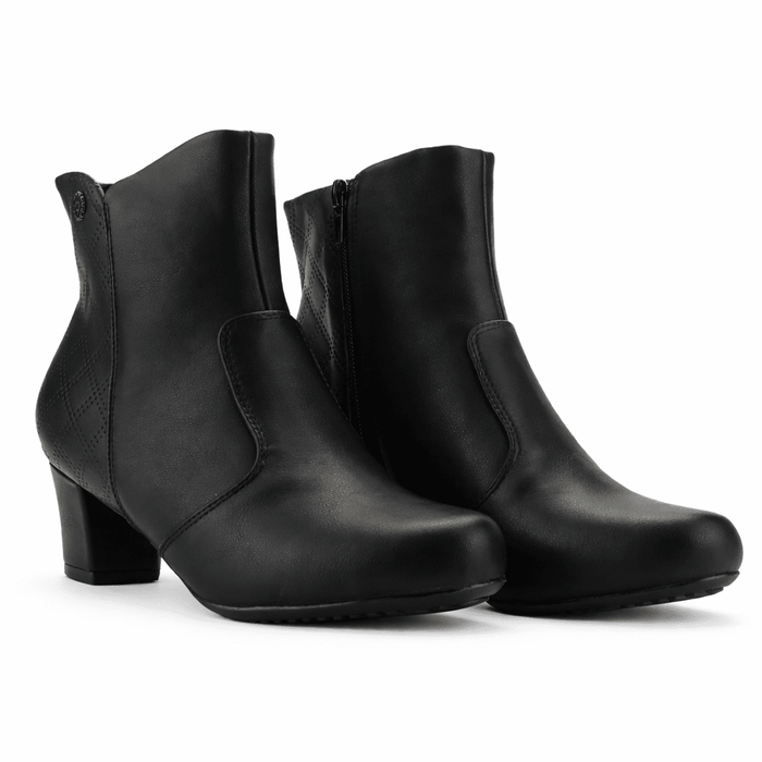 Botin Negro Mujer Casual Chalada Flexib Botines Taco Chalada