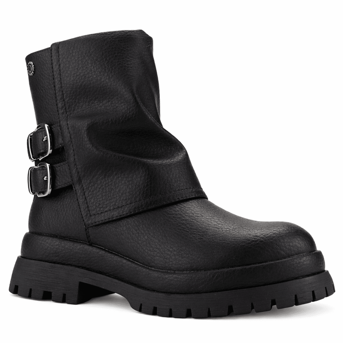 Botin Negro Mujer Casual Chalada Krep Botines Taco Chalada
